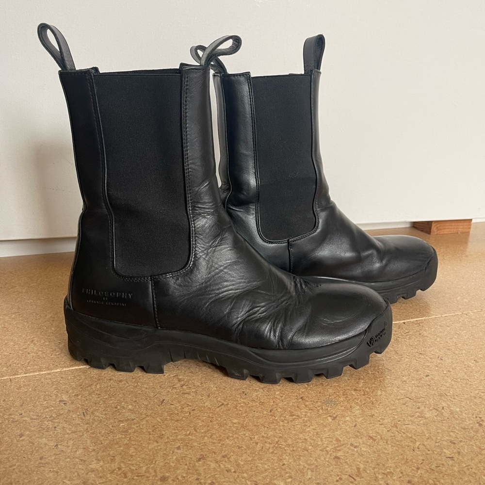 philosophy di lorenzo serafini lug boots size 39